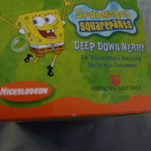 Sponge Bob Square Pants Christma Ornament deep down merry - Picture 2 of 3
